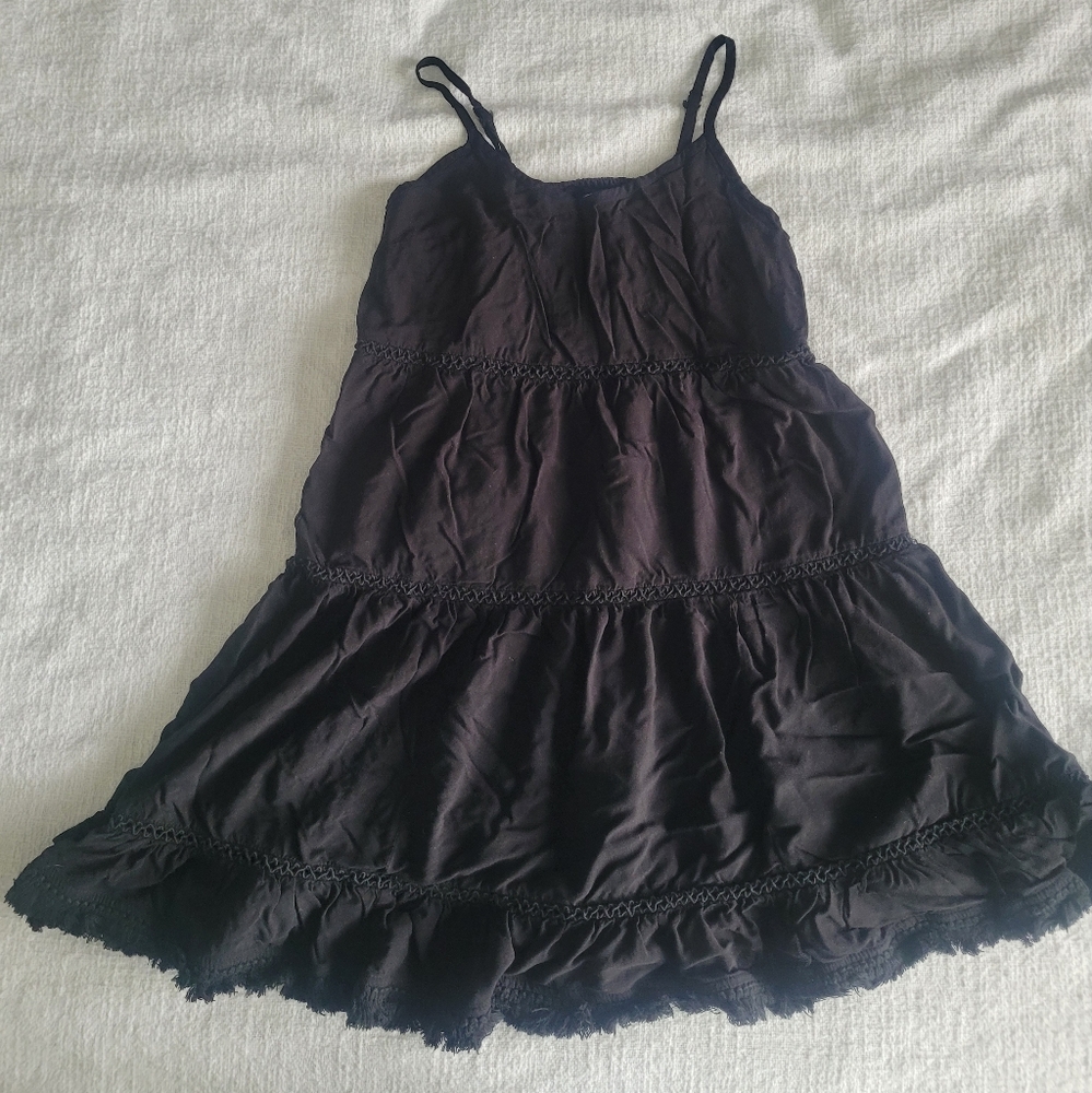 Black Massimo Rayon Sundress, Size Medium